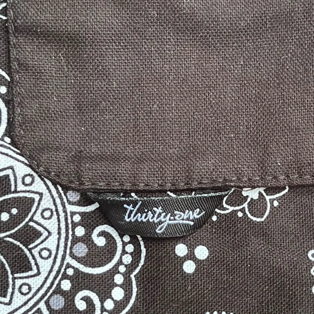 Thirty-One Black & White Apron Bib Embroidered I’m A Keeper Hostess Shower Gift